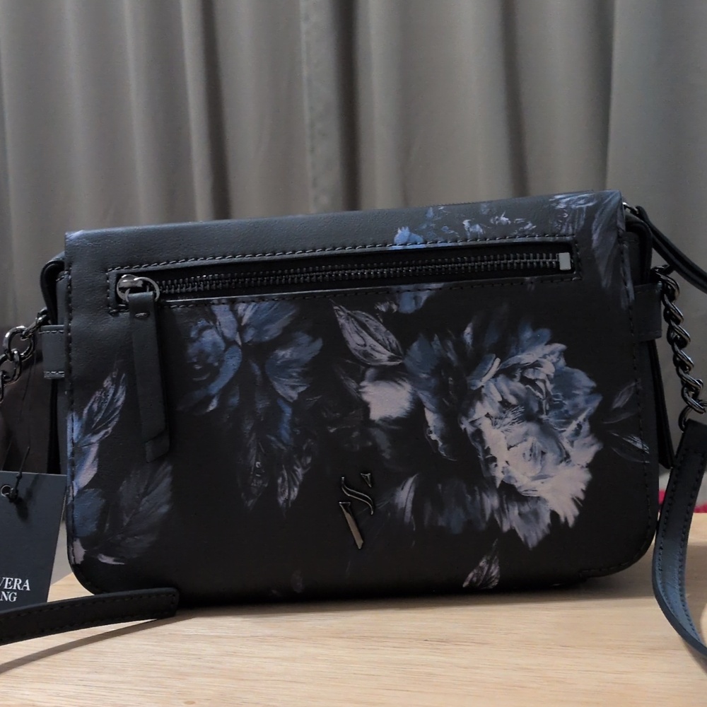 Beautiful Blue And Black Floral SV Purse